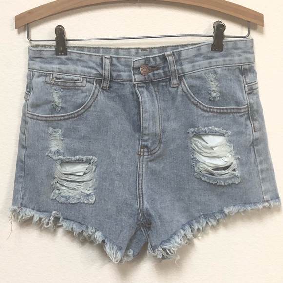 High rise distressed shorts sz. S - Picture 1 of 6
